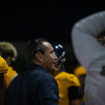 Head coach Mark Mejia is the third head coach that the Bears have had in the past seven months. On the field he has tried every game to get the most out of each and every one of his players. And off the field he has been advocating to save JUCO football in Maricopa County. (Photo by Sarah Farrell)
