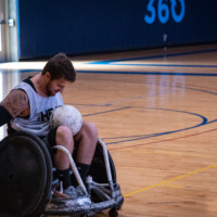 "My dreams haven't changed at all," Goss tells us. "I just have to go about them a little differently." Ben Goss has been determined to overcome each of his challenges since the moment the car accident occurred, he told us. He says he hasn't lost any hope for his athletic future. (Photo by Olivia Steinfeld)